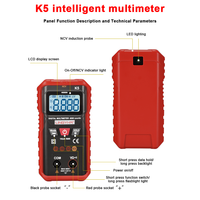 Multimètre numérique intelligent portable à bas prix, testeur intelligent pour instruments électriques, voltmètre haute tension