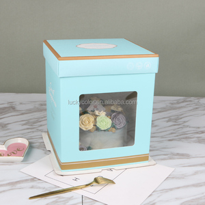 Sang Trọng Tùy Chỉnh Mini Wedding Trong Suốt Bento Cao Cup Rõ Ràng Bánh Bảng Và Hộp Lát Bao Bì Hộp Tùy Chỉnh Với Nắp Cửa Sổ - Product Image 5