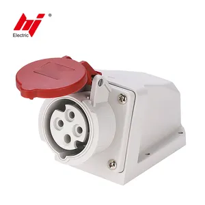 3 Phase 400V 16A 4 Pin Wall Mount Industrial Plug Socket
