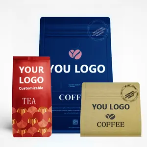 J-Origin Factory Wholesale Stand-up Coffee Package Pouch Aluminum Foil Pocket Resealable Zipper Sacks