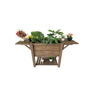 Factory direct supply wooden raised garden bed planter box vegetables wood garden bed