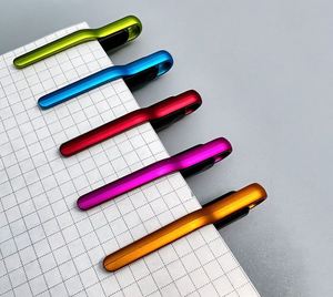 Matte Black Plastic Click <b>Ballpoint</b> <b>Pen</b> Multi Color Anodized Clip & Tip Custom Logo Metal Advertising <b>Pen</b> for Trade Show - Product Image 3
