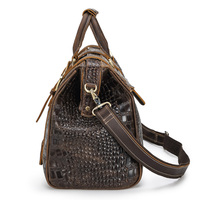 Sac de voyage de luxe en cuir véritable pour homme, motif crocodile, sac à bagages en cuir