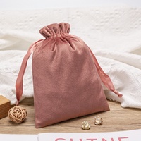 Sacs à cordon en velours doux de luxe prêts à être expédiés, emballage pour parfums et soins de la peau, logo personnalisé imprimé, bijoux, téléphone portable, appareil photo