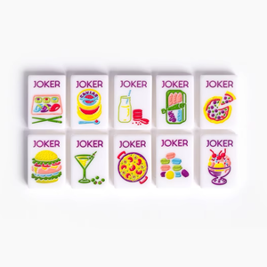 Fichas de Mahjong Unisex Personalizables en Estilo Moderno Contemporáneo, Color Rojo Rosa, para Cuatro Jugadores, Uso Familiar - Product Image 5