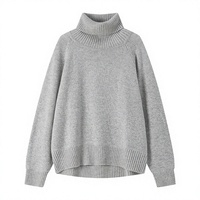 Pull en cachemire 100% pour femme, col roulé, tricoté épais, respirant, idéal pour l'hiver – Nouvelle collection très prisée