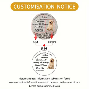 <span class=keywords><strong>Plaque</strong></span> commémorative pour animaux de compagnie en résine, peinte à la main, gravure photo, motif floral, avec nom, années de naissance et de <span class=keywords><strong>décès</strong></span>, mots commémoratifs - Product Image 5