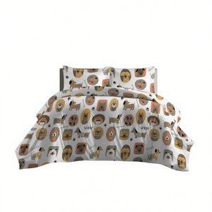 Juego de Funda de Edredón 100% Algodón Cani Uk Cama Queen 200x200cm Diseño con Estampado de Perro - Product Image 3