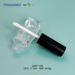 Tubo de brillo labial de vidrio ondulado de 10 ml de marca privada, vacío, de plástico, al por mayor para brillo labial y colorete - Product Image 4