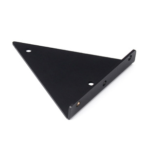 Flat Black Oxide Aluminum Connector <b>Bracket</b> for Home Installation Triangular Shape - Product Image 1
