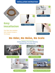 <span class=keywords><strong>Tuyau</strong></span> de <span class=keywords><strong>douche</strong></span> anti-pli KING SMART 1/2 5FT en silicone noir 125 PSI, durable, installation facile, pour douches à main universelles (USA, livraison gratuite) - Product Image 3