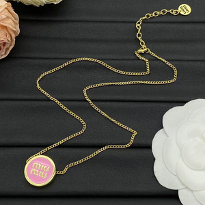 Collana di Lusso Firmata con <span class=keywords><strong>Lettera</strong></span> M Smaltata in Stile Retrò per Donne - Product Image 4