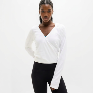 Pull à capuche blanc en molleton tricoté à manches régulières avec poches, coupe classique, respirant, pour femme, vêtement décontracté d'automne, 100 % coton - Product Image 1