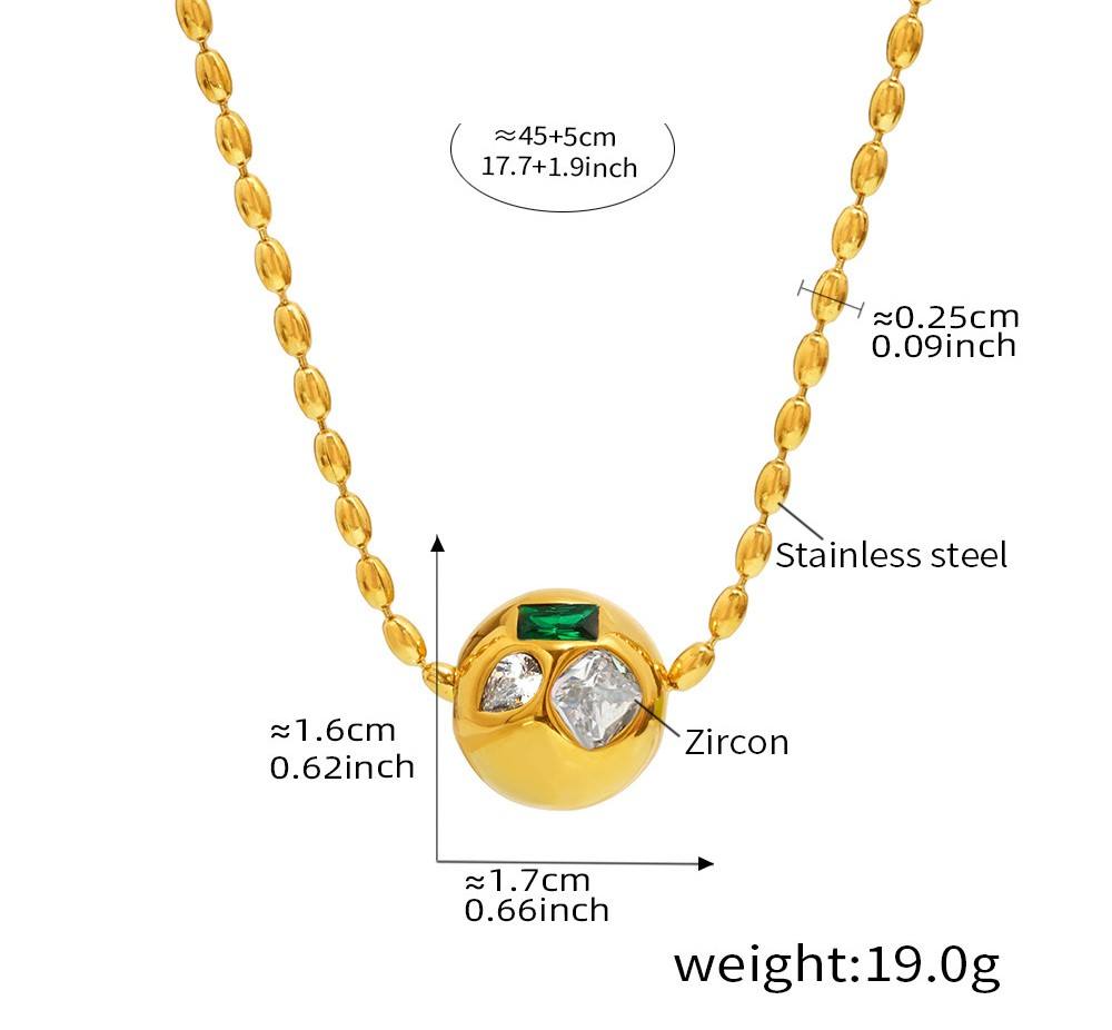 Collier Perles de Riz Diamant Blanc 45 + 5cm