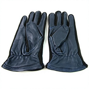 Gants de moto en cuir, longueur poignet, style sportif, respirants, non doublés, pour le cyclisme, utilisation quatre saisons - Product Image 1