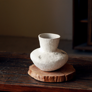 Vase en poterie rustique fait main, céramique <span class=keywords><strong>japonaise</strong></span> vintage en grès, idéal <span class=keywords><strong>pour</strong></span> fleurs séchées, décoration de salon, <span class=keywords><strong>chambre</strong></span> ou bureau - Product Image 5