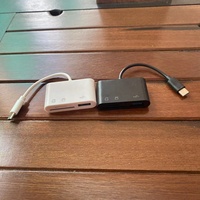 Lector de Tarjetas Multifunción 3 en 1 Cantell para Tipo C con Puerto de Carga USB, Lector de Tarjetas SD y TF, Kit de Conexión para Cámara