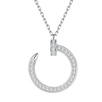 Set de 10 Collares con Colgante de Plata de Ley 925 y Moissanita D VVS1, Certificado GRA, Pasa el Test de Diamantes, Venta al Por Mayor