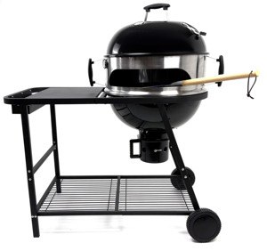22.5 inch thép ngoài trời Ấm đun nước nướng lò nướng bánh pizza với điện Rotisserie Kit BBQ nướng bánh pizza Vòng bảng thịt nướng - Product Image 6