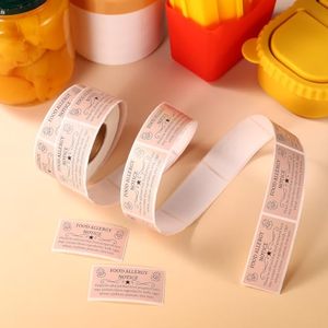 Etiquetas Adhesivas para Alimentos Caseros, 1.97x0.98 Pulgadas/5x2.5cm, Forma Rectangular, para Panadería y Repostería Casera, Aviso de Alergias - Product Image 6