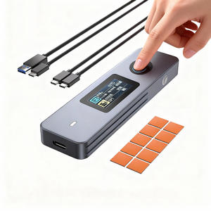 VCOM parmak izi şifreleme SSD muhafaza M.<span class=keywords><strong>2</strong></span> NVME SATA 10Gbps katı hal sürücü durumda çift protokol mobil SSD harici kutu - Product Image 1