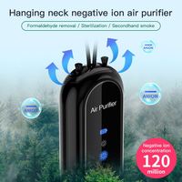 Mini Purificador de Aire con Tecnología Anti-Radiación y Silenciosa, Purificador de Cuello de Larga Duración (30H) con Carga Tipo-C