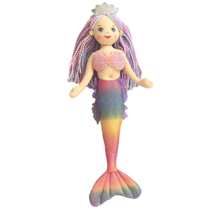 <span class=keywords><strong>Muñeca</strong></span> de Princesa <span class=keywords><strong>Sirena</strong></span> de Peluche Suave Lista para Enviar, Juguete de Peluche de Colores Arcoíris Modelo Mar y Arena para Niñas, Regalo - Product Image 4