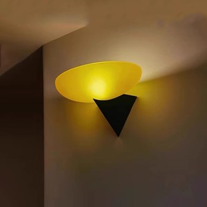 Vintage French Style Bauhaus Retro Living Room Background <b>Wall</b> Lamp Creative American Bedroom <b>Bedside</b> Glass <b>Wall</b> Lamp Iron Body - Product Image 1