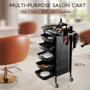 5-drawer Iron Hair Salon Cart Worktop Salon <strong>Trolley</strong> With Rolling Beauty Storage Customizable Hairdresser Spa <strong>Trolley</strong> - Product Image 2