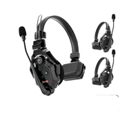 Hollyland Solidcom C1 3-Set Headset Remote, Sistem Headset Interkom Nirkabel, Sistem Interkom Komunikasi Tim 3 Orang