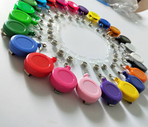 Porte-badge rétractable rond avec clip pour porte-carte d'identité, fournitures de bureau et scolaires, plastique ABS écologique, 3 cm, DingHong L159 - Product Image 4