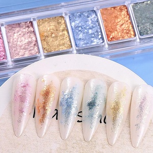 Pigmento Sólido para Uñas Aurora Brillante en 6 Colores, Escamas de Cristal Iridiscentes, Pasta Suave Brillante, Esmalte Cromado de Hadas, Decoración para Manicura - Product Image 2