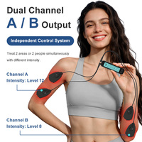 Stimulateur musculaire numérique TENS EMS pour la relaxation des épaules, du dos, de la taille et des jambes avec écran LCD et électrodes