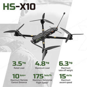 Hot Bán HS X10 10 Inch FPV Drone Kit 10Km Phạm Vi Bay 3.5Kg Tải Trọng GPS Định Vị Tầm Nhìn Ban Đêm Máy Ảnh Cho Người Mới Bắt Đầu - Product Image 2