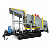 Crible vibrant mobile à 3 étages pour séparation de sable et gravier, machine de criblage portable pour sable de rivière et extraction d'or
