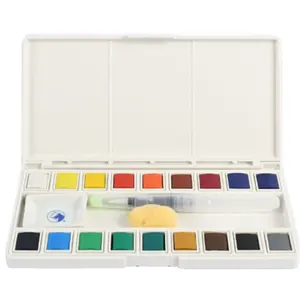Maries kit d'aquarelle solide peintures d'aquarelle gâteau d'aquarelle pigmenté de haute qualité 18 couleurs