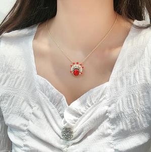 Ópera de Pekín pendientes salvaje rojo de cristal Zircon pendientes <span class=keywords><strong>mujer</strong></span> cuchillo Ma Dan creativo pendientes de cara - Product Image 6
