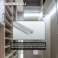 Módulo de Interruptor con Sensor de Movimiento Manual de 12V para Iluminación de Tiras LED |   Perfil de Aluminio de 10 mm Sin Área Oscura, Controlador Inteligente