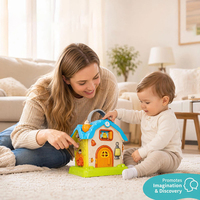 2026 Novedad: Granja de Animales Educativa con Puertas Abatibles, Casa de Actividades Multifuncional con Luz y Música, Juguete de Granja Interactiva