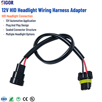 Kabel Adaptor Harness Lampu Depan H11 Female 9005/9006/9012 Male, PTFE IP67, Plug and Play untuk Penggunaan HID/LED pada Mobil