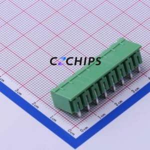 KF2EDGRC-5.0-8P Plug-in Terminal Block Bent Lead Through Hole,P=5mm Connector Board-to-Board / Socket - Closed 1x8P 5mm Green - Product Image 2