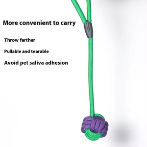 Balle pour animaux de compagnie directement de l'usine - Jouet à mâcher tissé en gros avec couleurs assorties pour la santé dentaire - Product Image 2