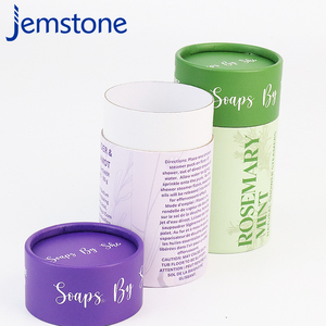 Caja de Tubo de Cartón Kraft Ecológica Impresa Personalizada para Loción Corporal, Embalaje de Tubo de Papel Cilíndrico Redondo para Sales de Baño y Jabón - Product Image 4