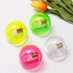 Étui de nettoyage pour embouts de ponceuse à ongles avec couvercle transparent pour le nettoyage des embouts en carbure et en céramique, double brosse colorée - Product Image 1