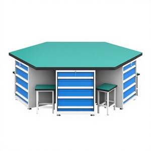 Console d'entraînement hexagonale à six faces personnalisée, table d'assemblage et d'entretien de moules à six postes, modèle HYD-35 - Product Image 1