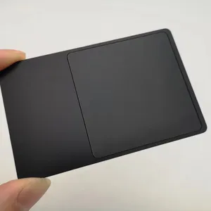 2023 Venta caliente logotipo personalizado negro mate Acero inoxidable NFC tarjeta de visita Metal TARJETA DE Control de acceso con pegatina NFC