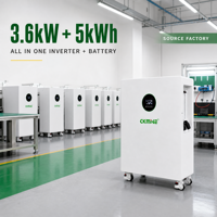 Onduleur solaire tout-en-un 3,6 kW 5 kWh avec batterie au lithium LiFePO4 pour stockage d'énergie, fabrication directe usine, OEM ODM, vente en gros