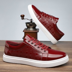 Chaussures habillées décontractées pour hommes à bout rond en polyester, à lacets, confortables, avec sangles brillantes, toutes saisons, tailles 39-48 - Product Image 2