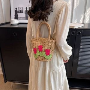 Bolso de paja colorido, bolsos de mimbre, bolso de paja tipo maleta, bolsas de mano grises, bolsa de mano grande, cestas de paja de plástico - Product Image 4
