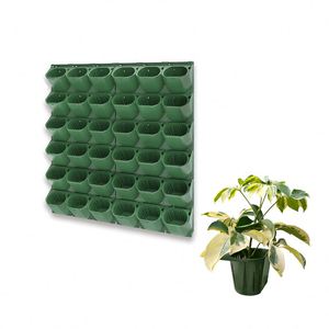 Decoración interior y exterior, maceta de pared de autorriego de jardín verde de vida Vertical con 32 macetas, maceta de pared Vertical para escaparate - Product Image 2